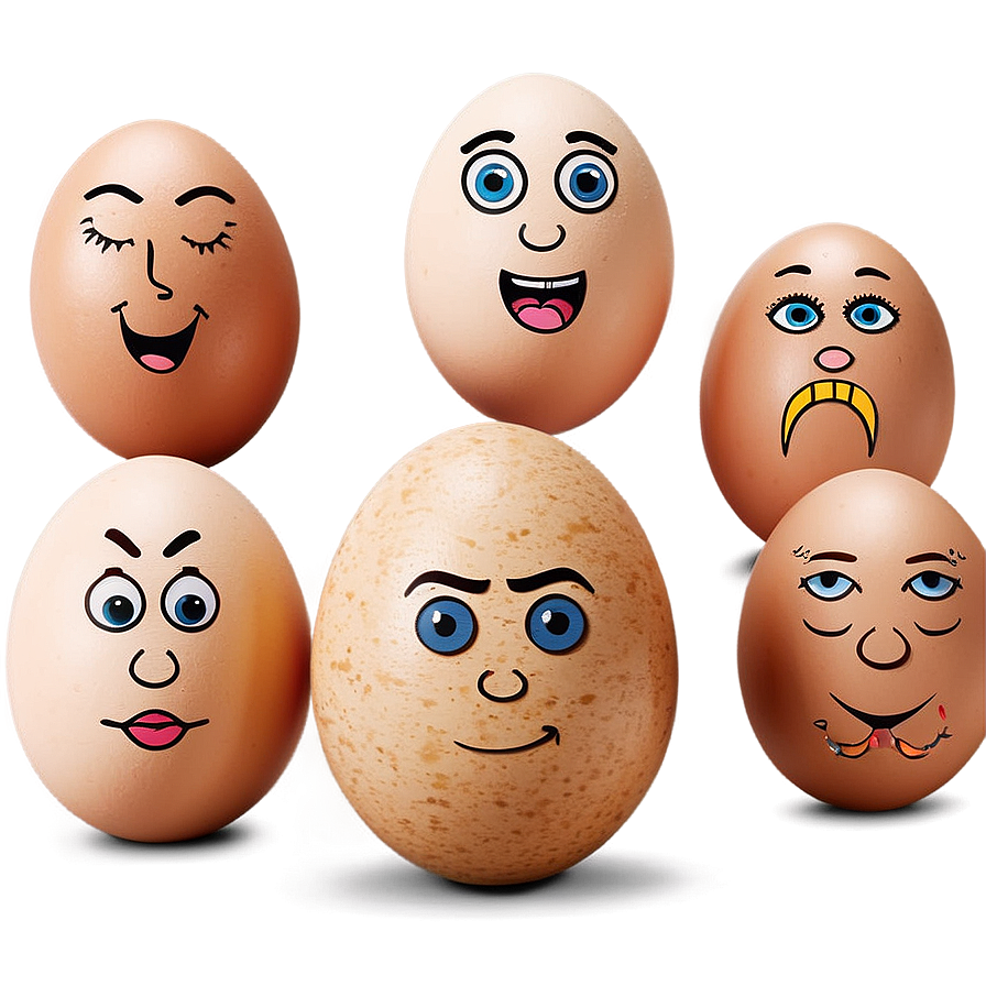 Egg With Faces Png 83