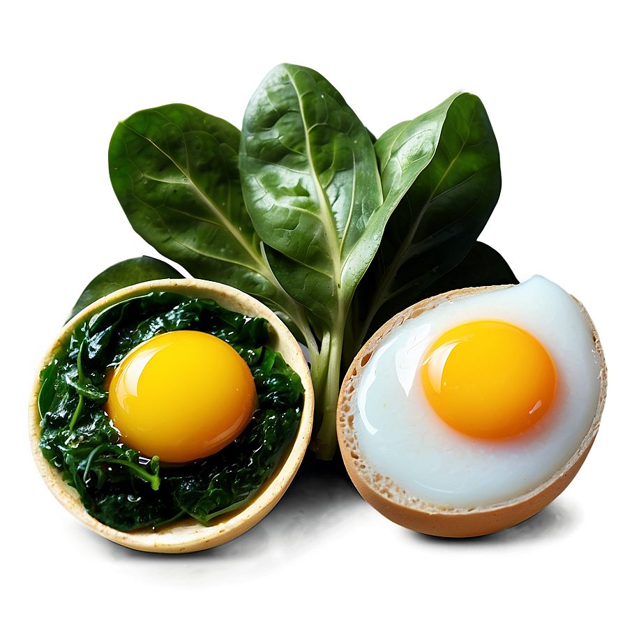 Eggs And Spinach Png Oul49