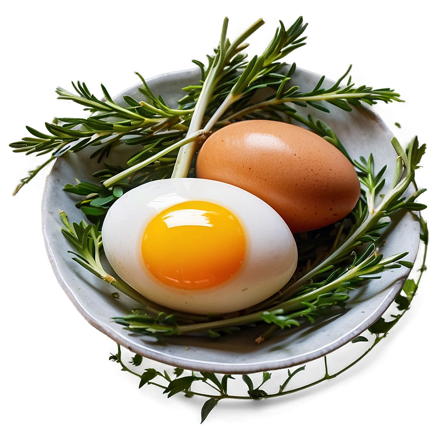 Eggs With Herbs Png 10