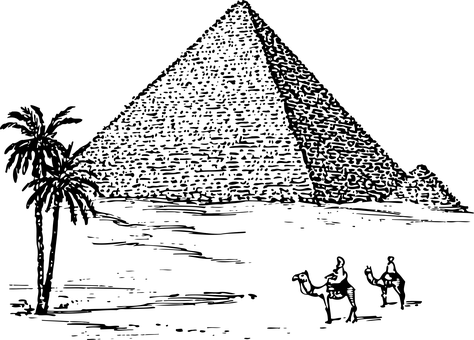 Egyptian Night Skyline PNG with transparent background