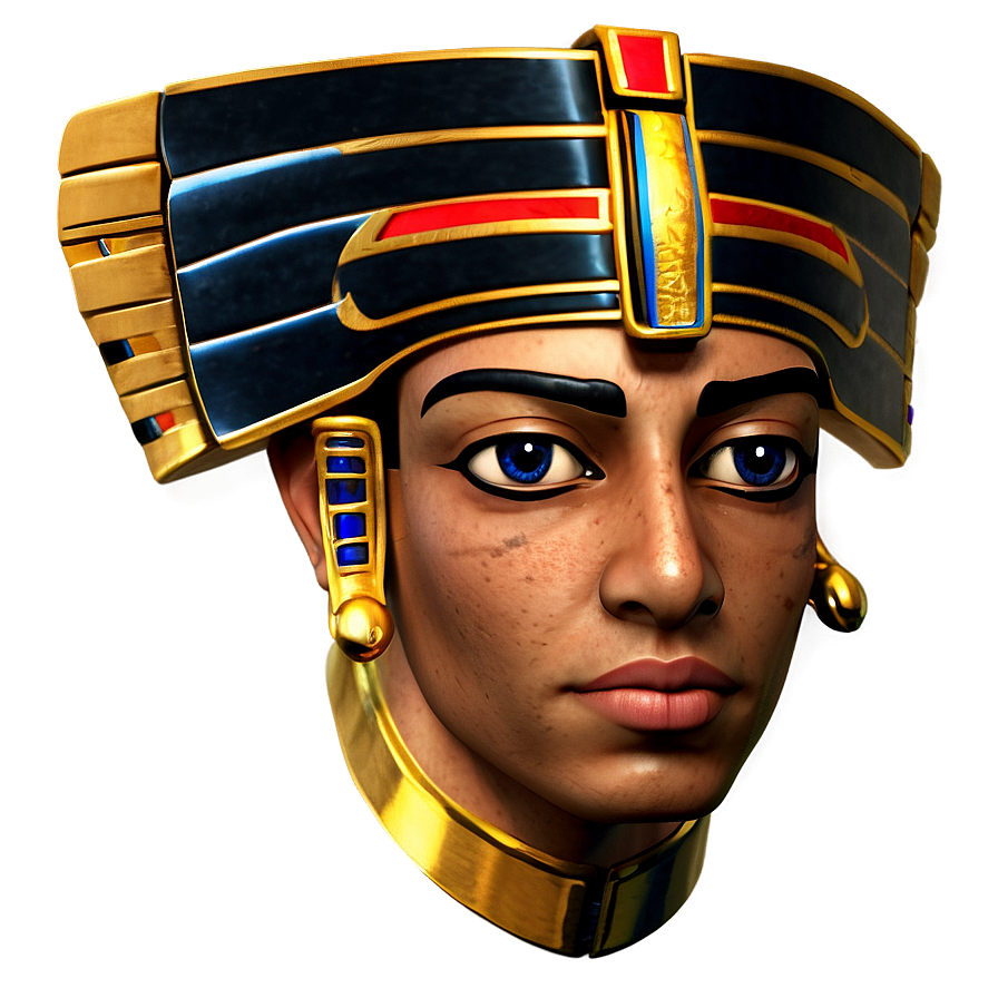 Egyptian Pharaoh Portrait PNG 06242024 PNG image with a transparent background, free high-resolution download
