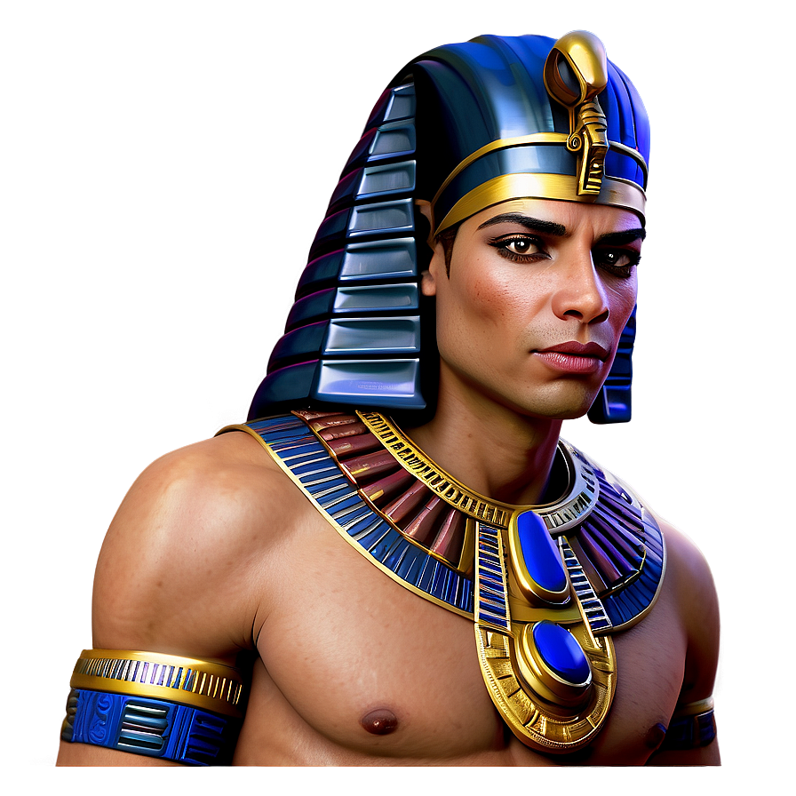 Egyptian Pharaoh Portrait Png Bta73