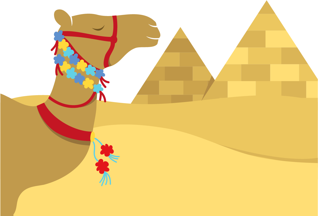 Egyptian Pyramids Camel Illustration - Pyramid Camel Png, Transparent Png PNG with transparent background