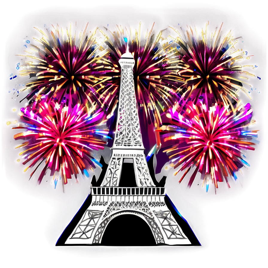 Eiffel Tower Fireworks Celebration Png 05212024