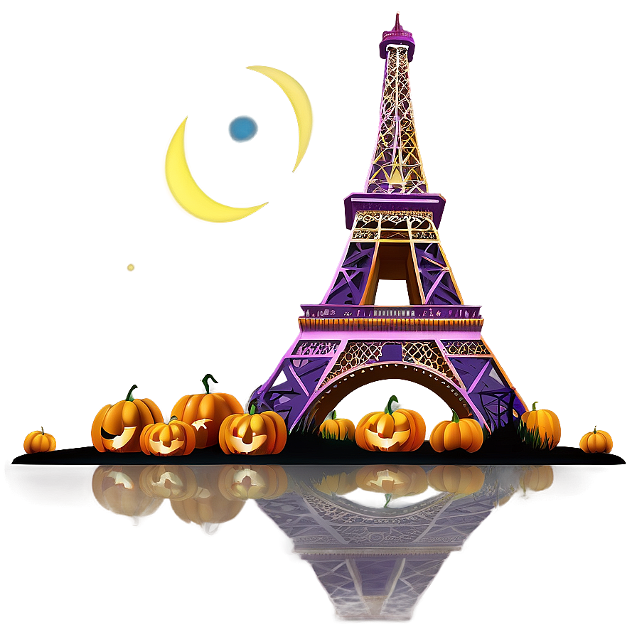 Eiffel Tower Halloween Theme Png Nsk29