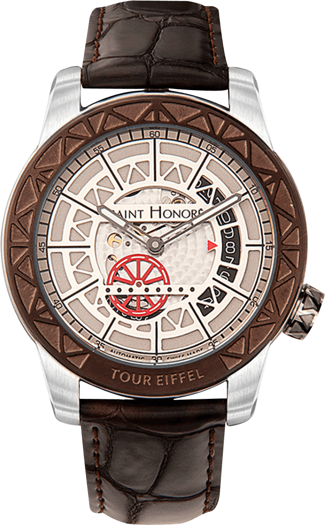 Eiffel Tower Inspired Watch PNG with transparent background