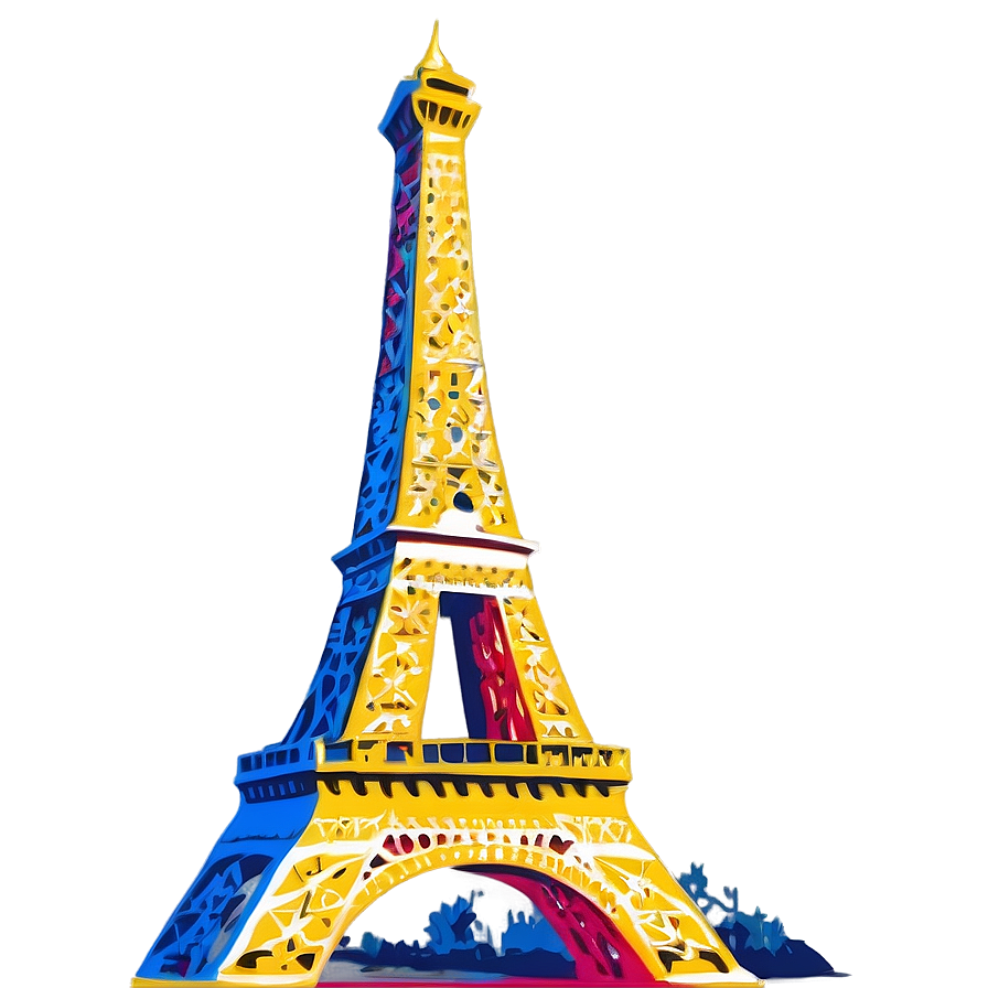 Eiffel Tower Pop Art Png Oxn83