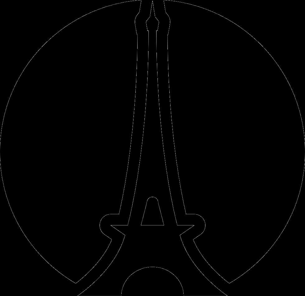 Eiffel Tower Silhouette Outline