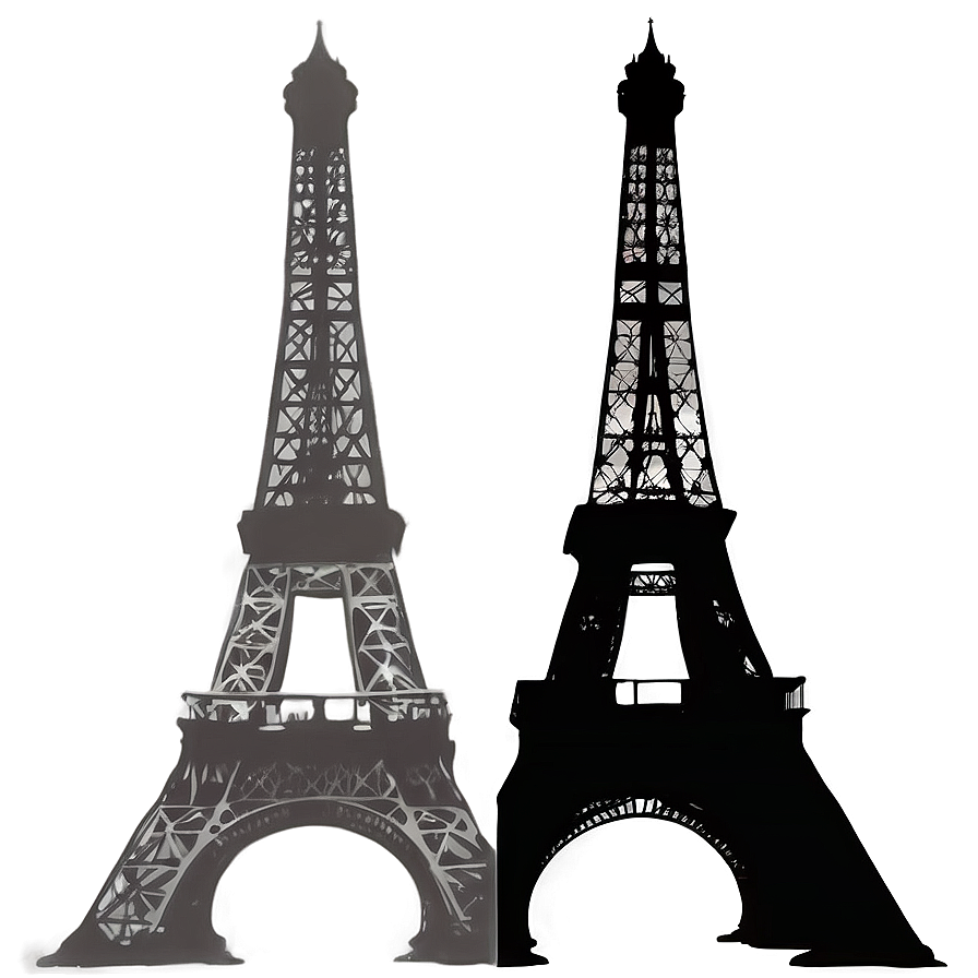 Eiffel Tower Silhouette PNG ksl62 PNG with transparent background