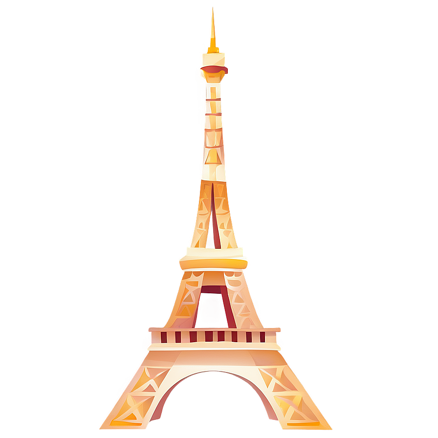 Eiffel Tower Stylized Illustration Png Qvr56