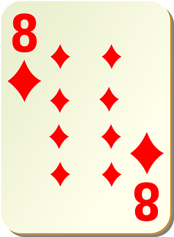 Eightof Diamonds Playing Card PNG with transparent background