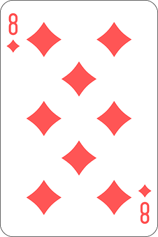 Eightof Diamonds Playing Card PNG with transparent background