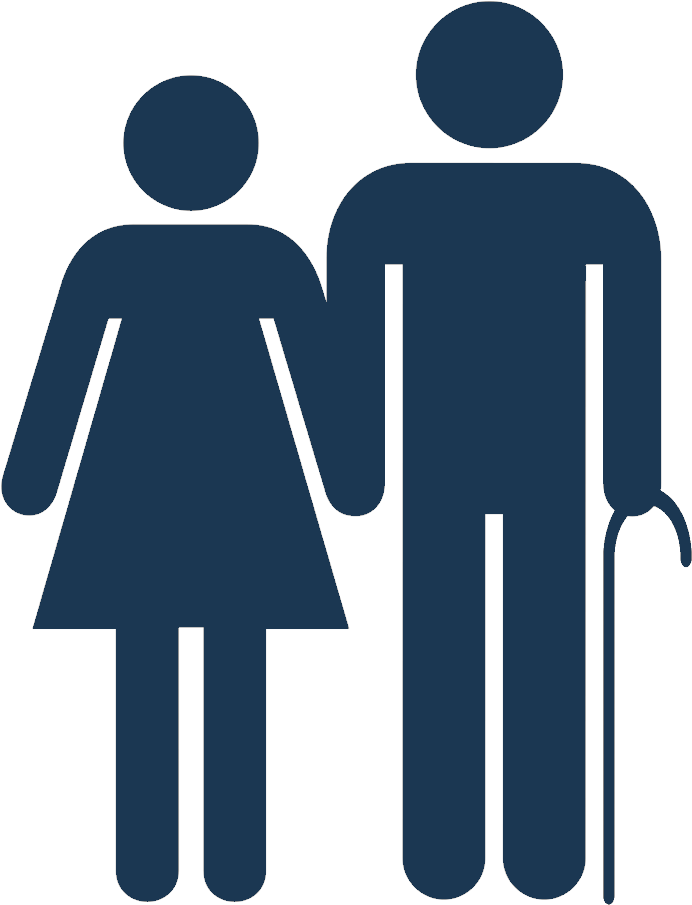 Elderly Couple Silhouette