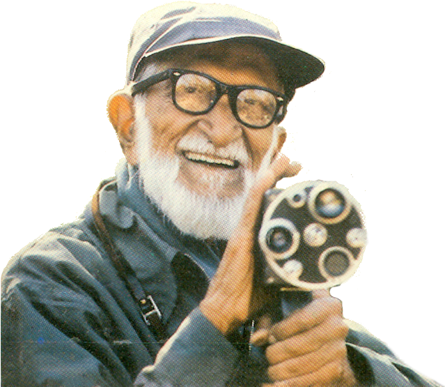 Elderly Gentlemanwith Cameraand Cap PNG with transparent background