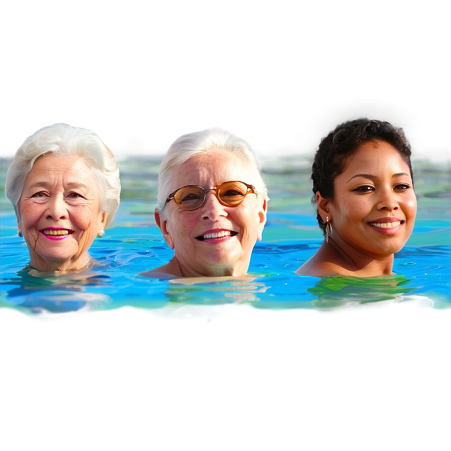 Elderly People Enjoying Swim Png 06262024