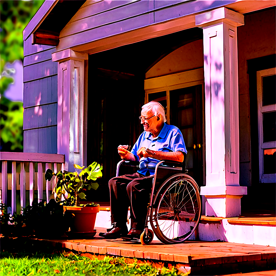 Elderly People Sitting On Porch Png 05252024