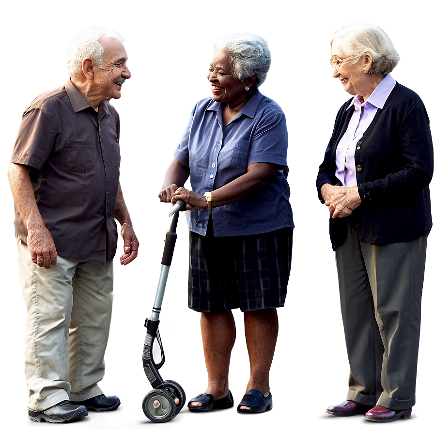 Elderly People Standing Together Png 39