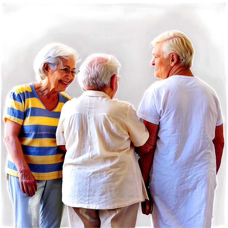 Elderly People Standing Together Png Krc44