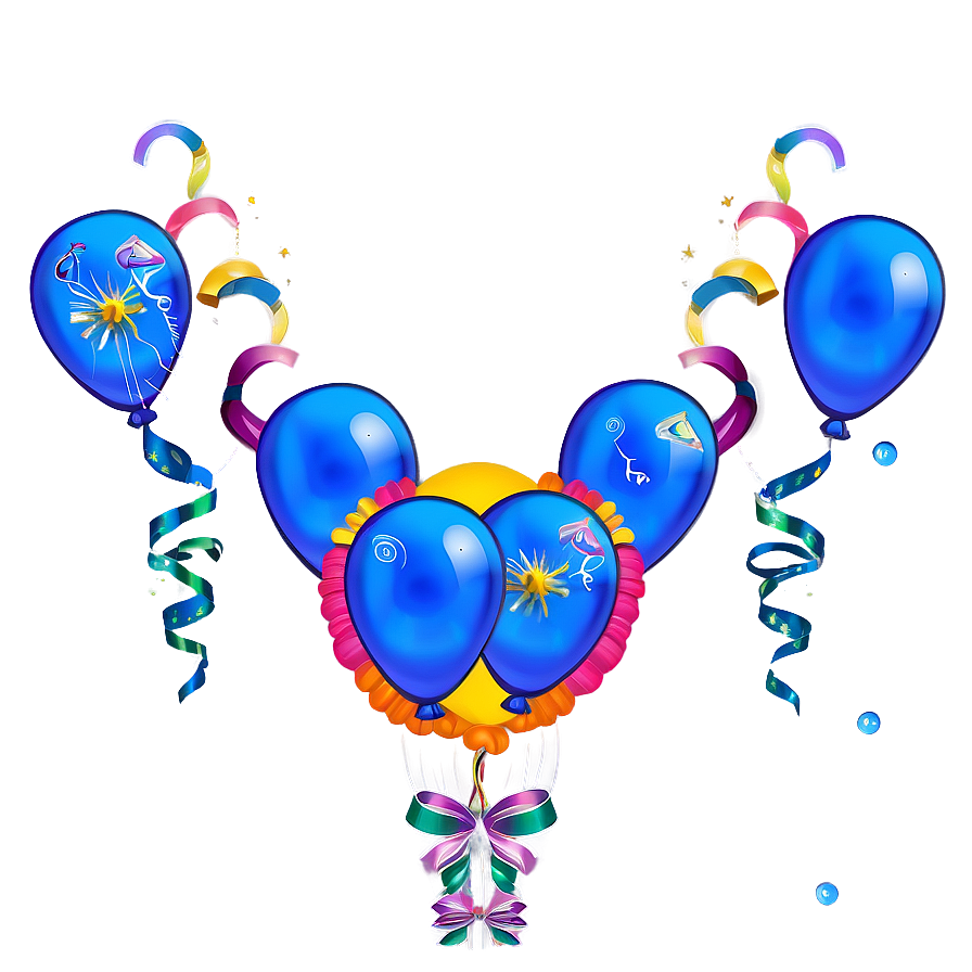 Electric Blue Balloons Png 20