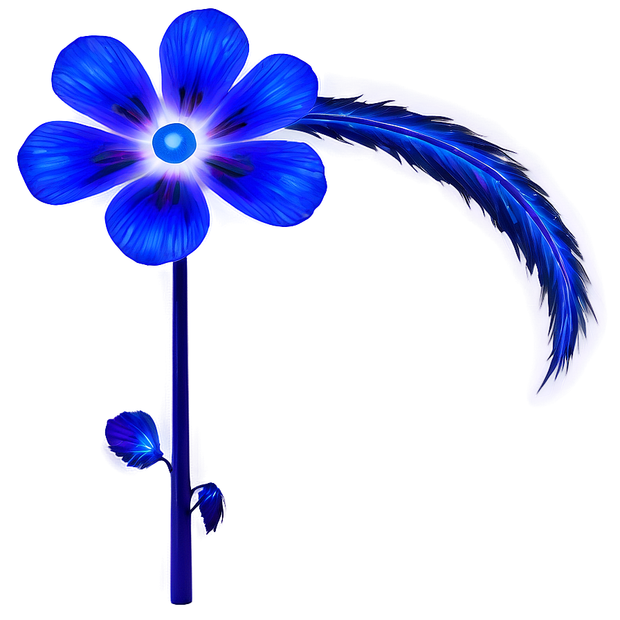 Electric Blue Flower Png 05242024