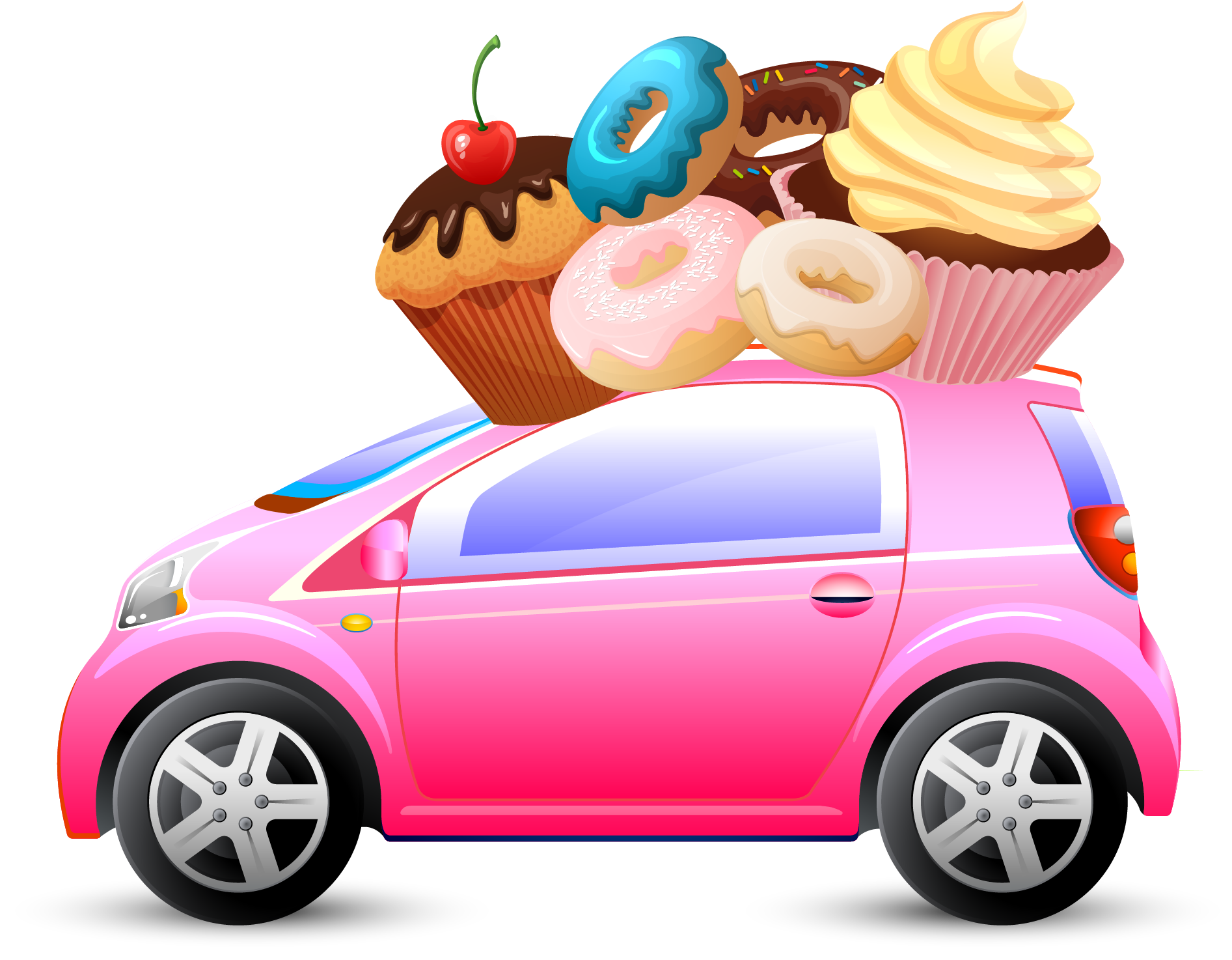 Electric Car Topped With Desserts