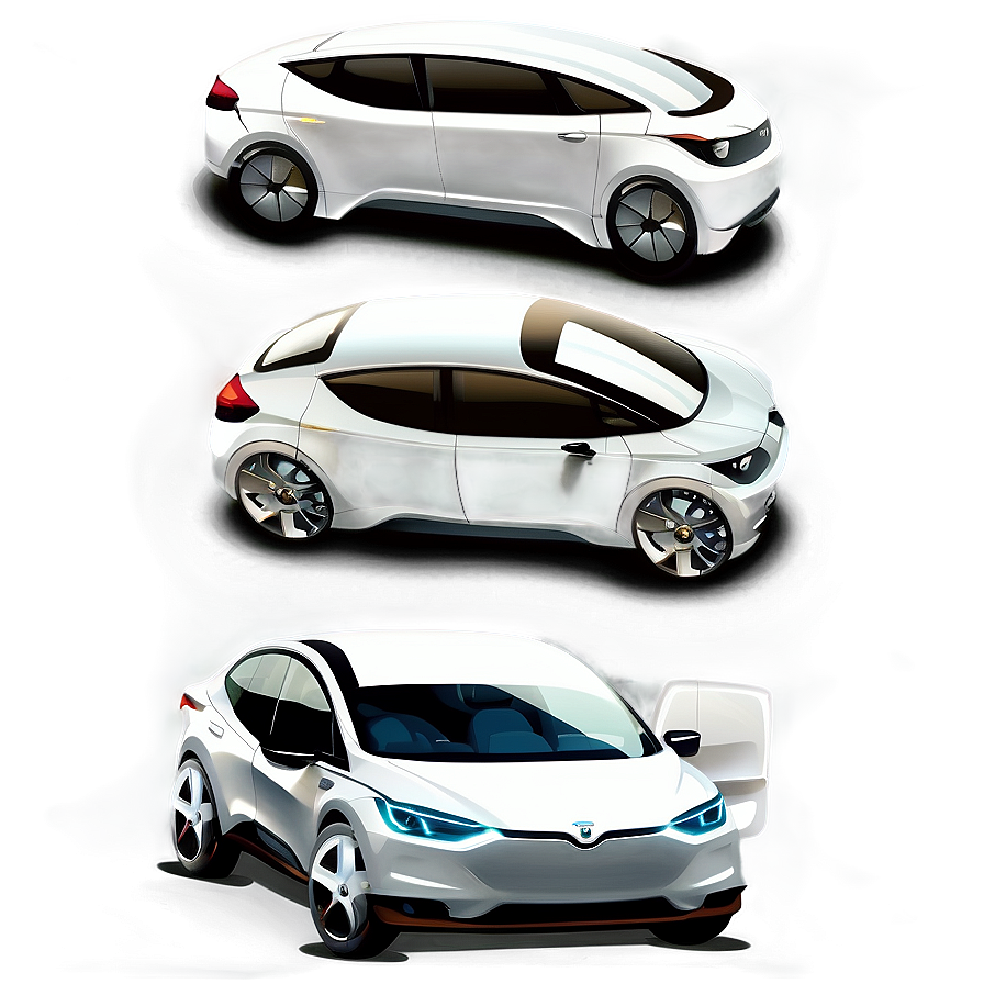 Electric Car Vector Design Png 29