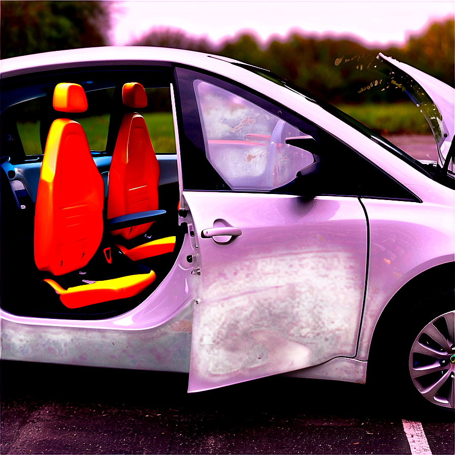 Electric Car with Open Doors PNG 06262024 PNG with transparent background