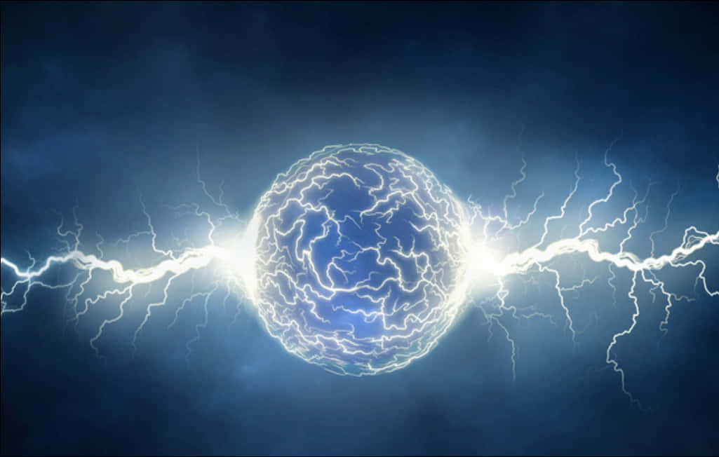 Electric Energy Plasma Ball PNG with transparent background