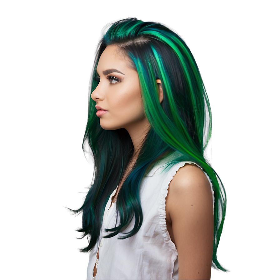 Electric Green Hair Streaks Png Nfu