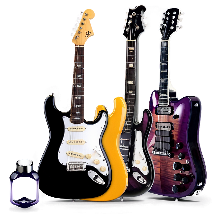 Electric Guitar And Pedals Png Gfl79