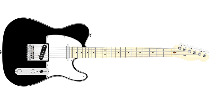 Electric Guitar Black Background