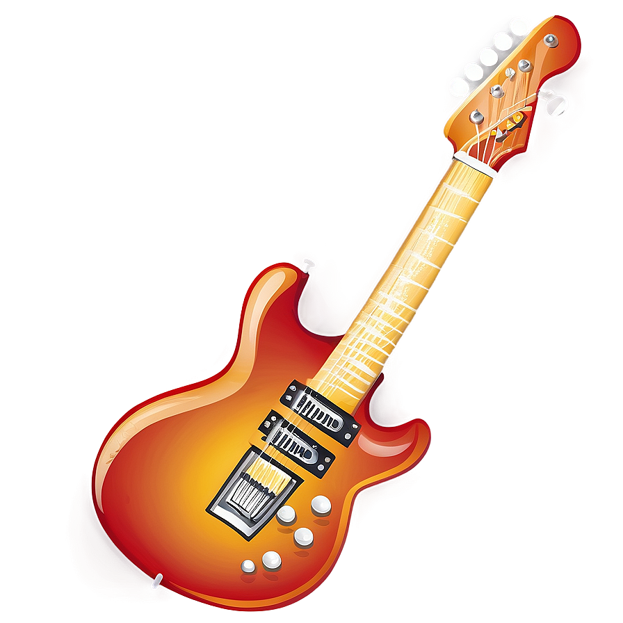 Electric Guitar Illustration Png 05252024