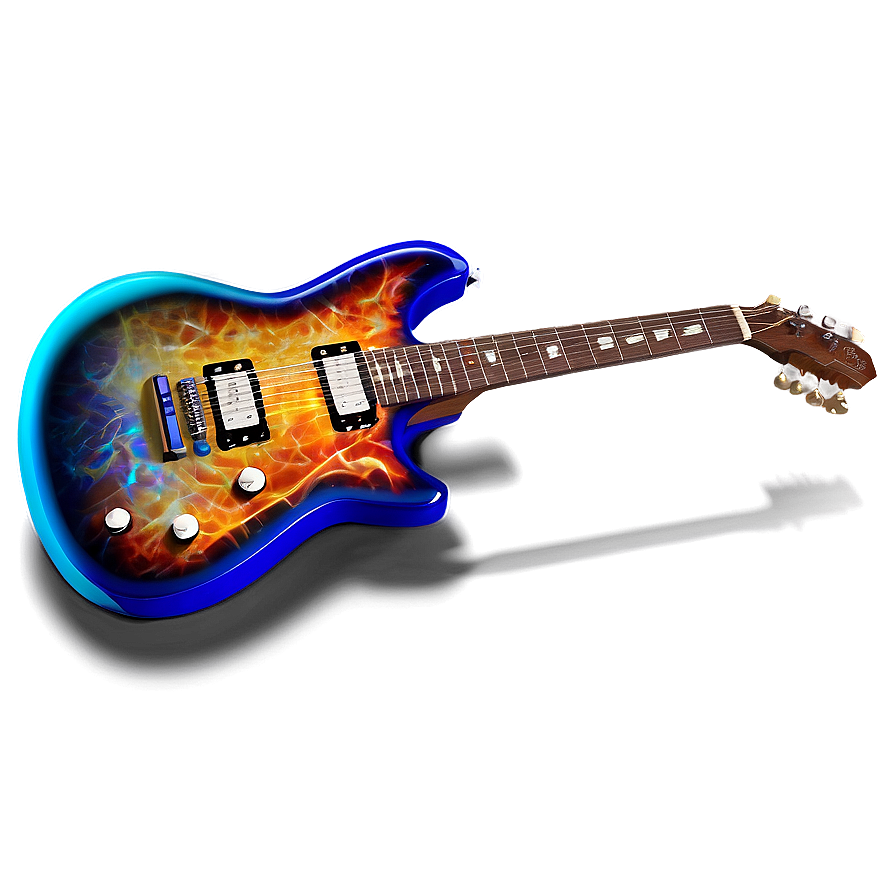 Electric Guitar On Fire Png Qbe