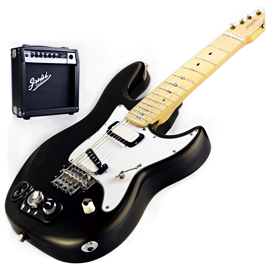 Electric Guitar With Amp Png Aii