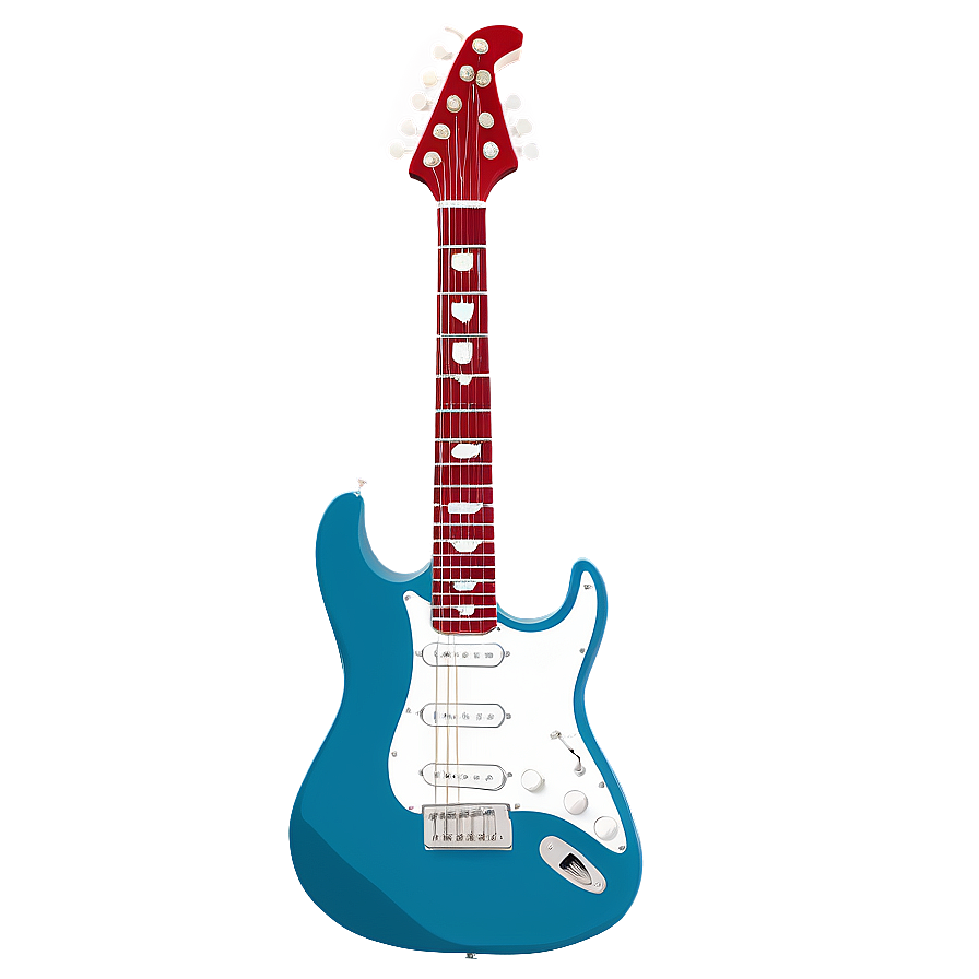 Electric Guitar With Skulls Png Psp66