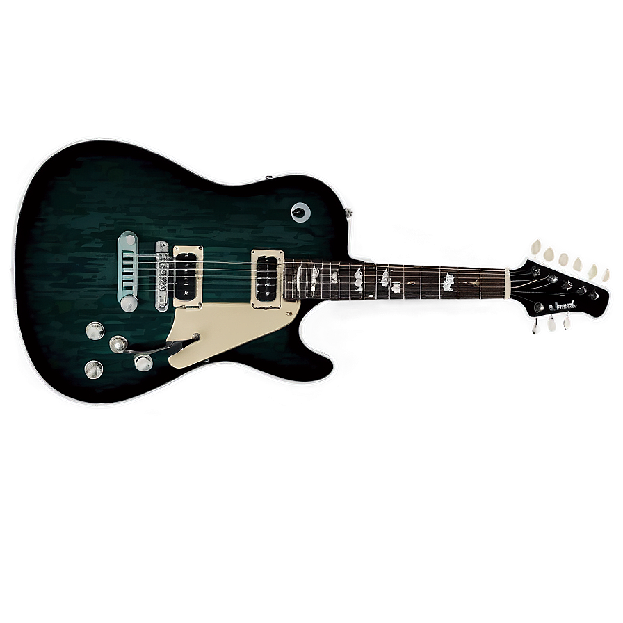 Electric Guitar With Stars Png 73