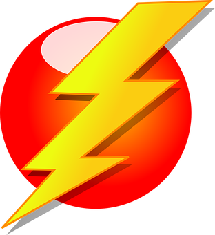 Electric Lightning Bolt Icon PNG with transparent background