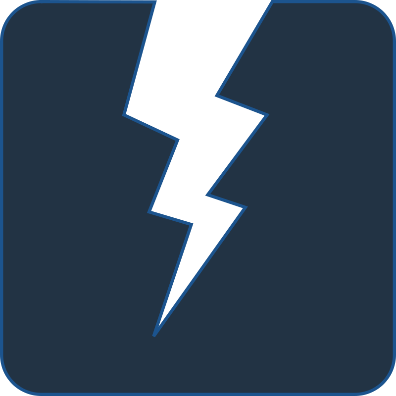 Electric Lightning Bolt Symbol PNG with transparent background