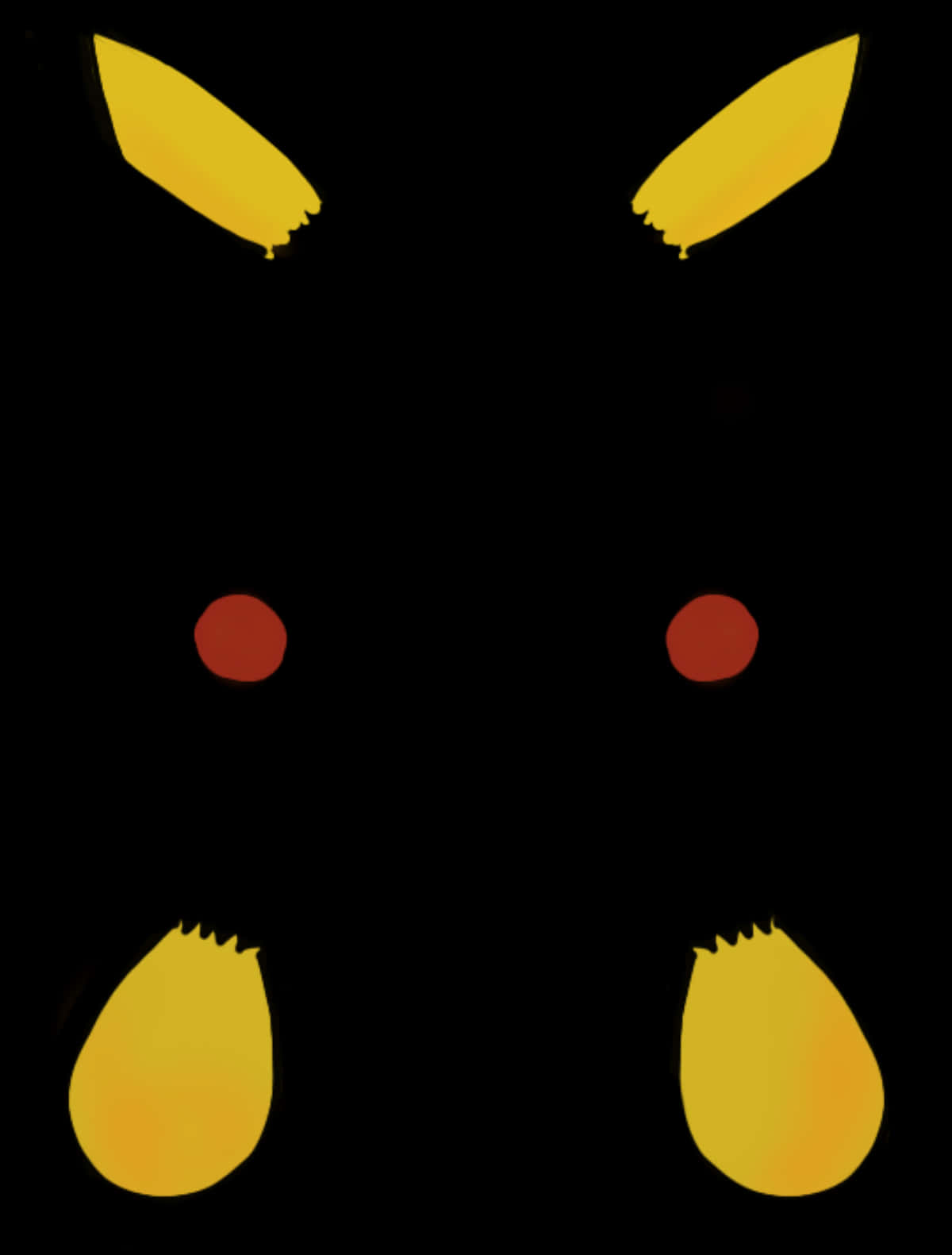 Electric Mouse Silhouette PNG with transparent background