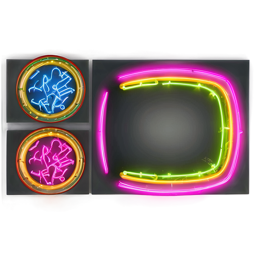 Electric Neon Frames Png 27