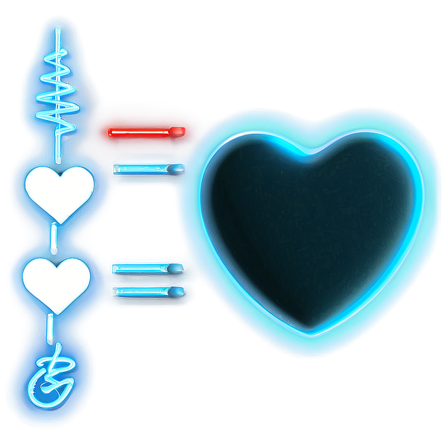 Electric Neon Heart Png 06122024