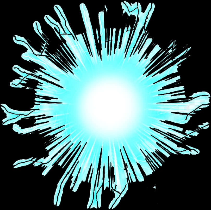 Electric Plasma Explosion PNG with transparent background