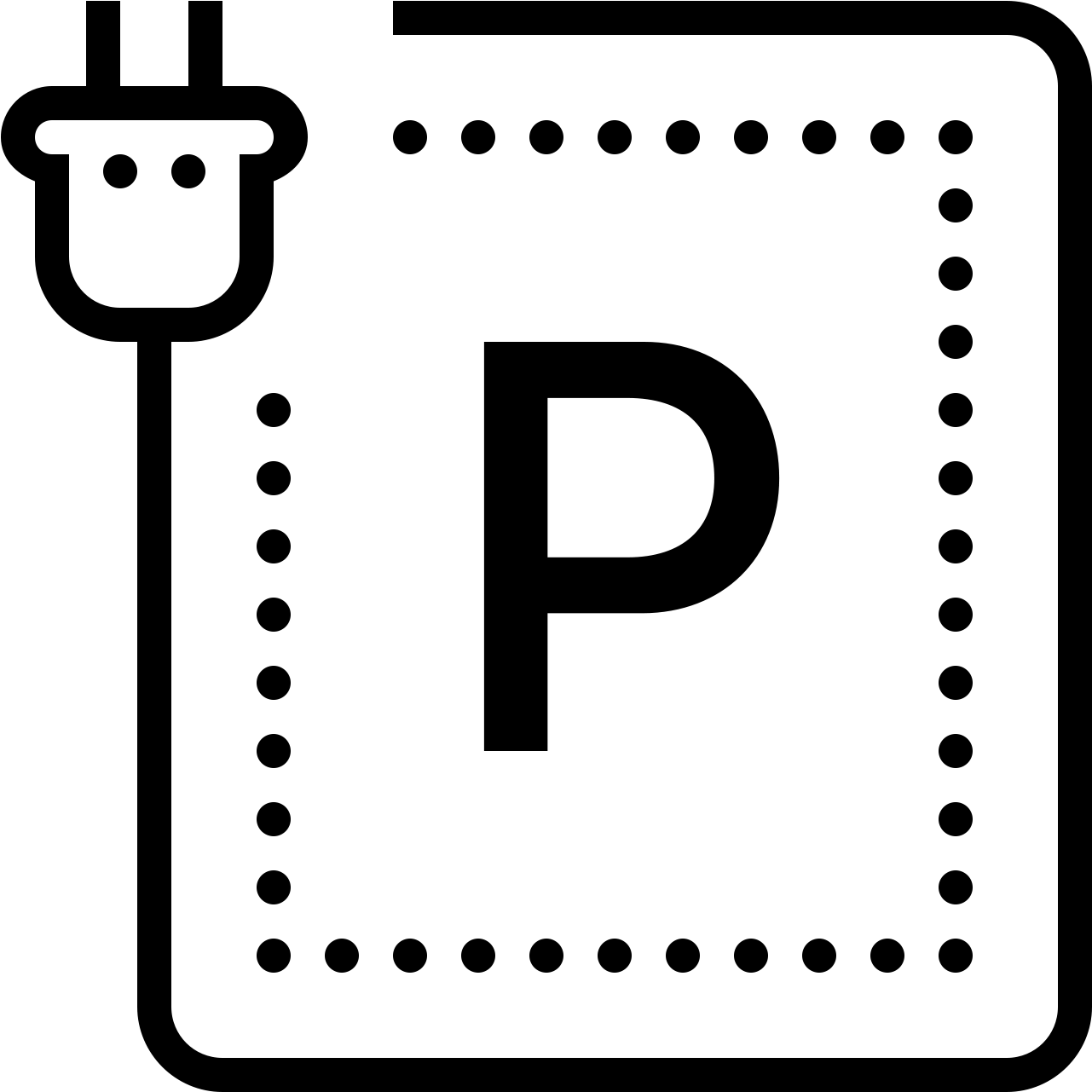 Electric Plug Power Icon PNG with transparent background