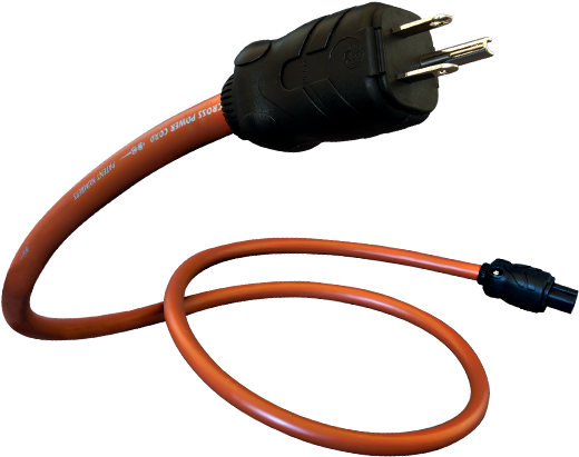 Electric Power Cord Orange Background