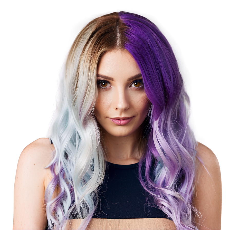 Electric Purple Hair Highlights Png 06272024