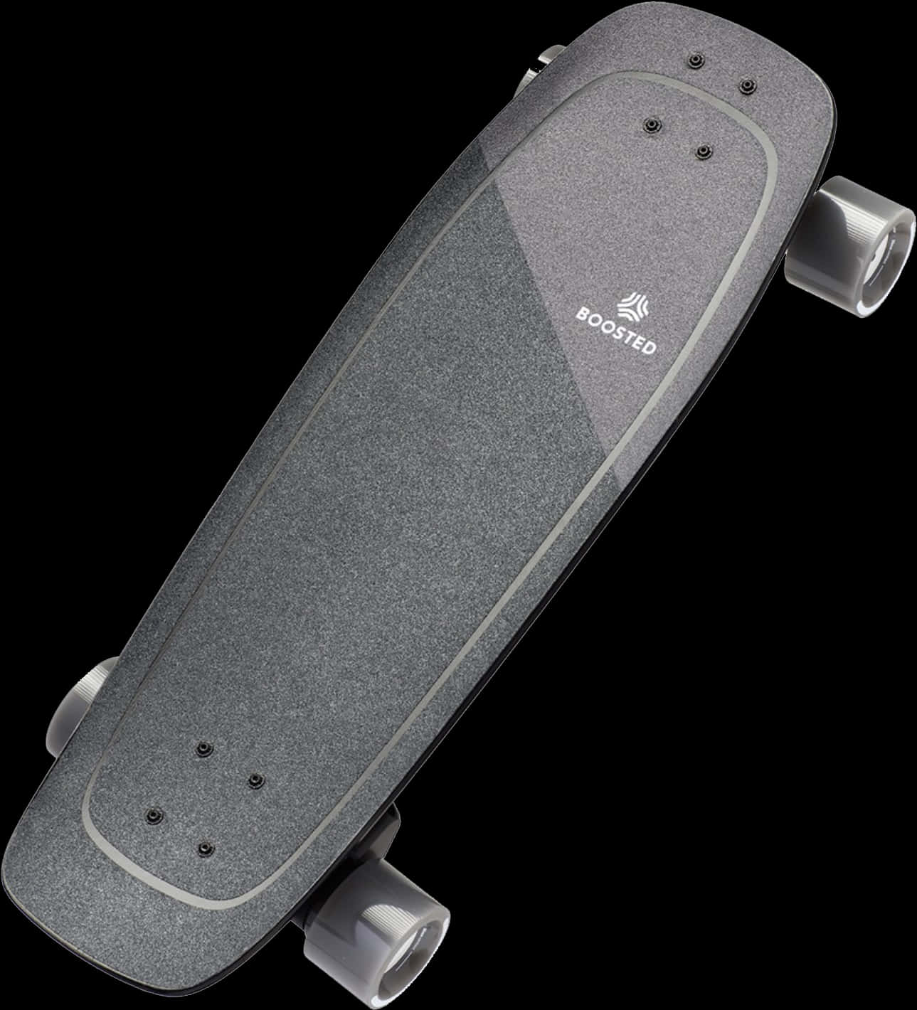 Electric Skateboard Boosted Board Top View PNG with transparent background