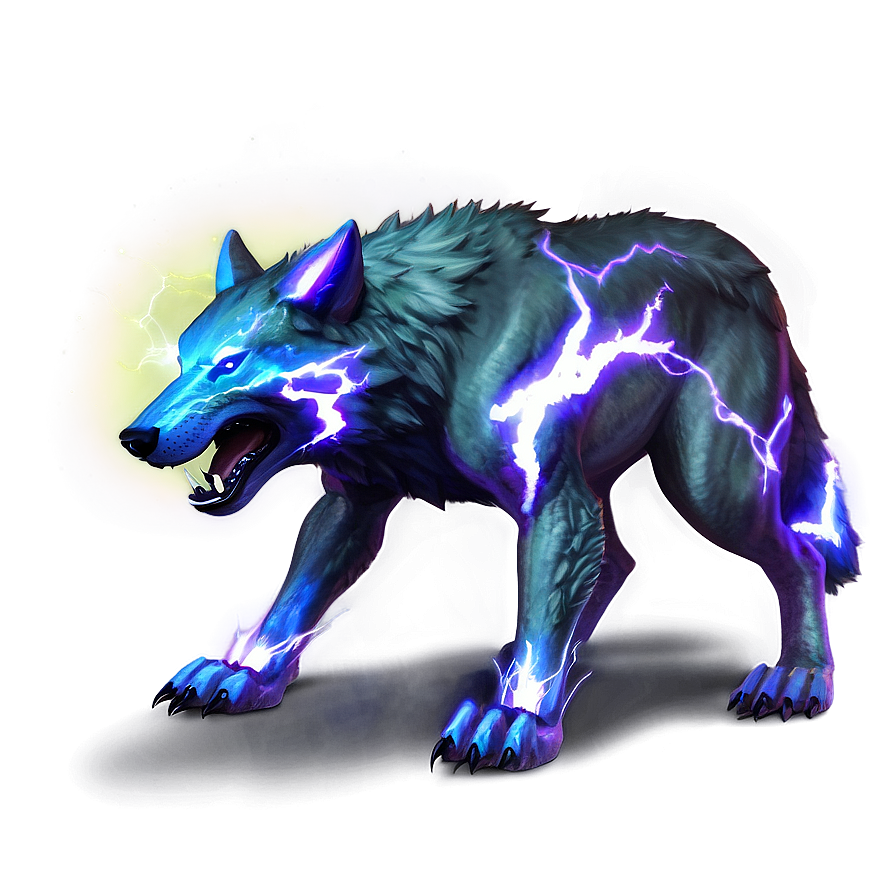 Electric Spark Wolf Png 05032024