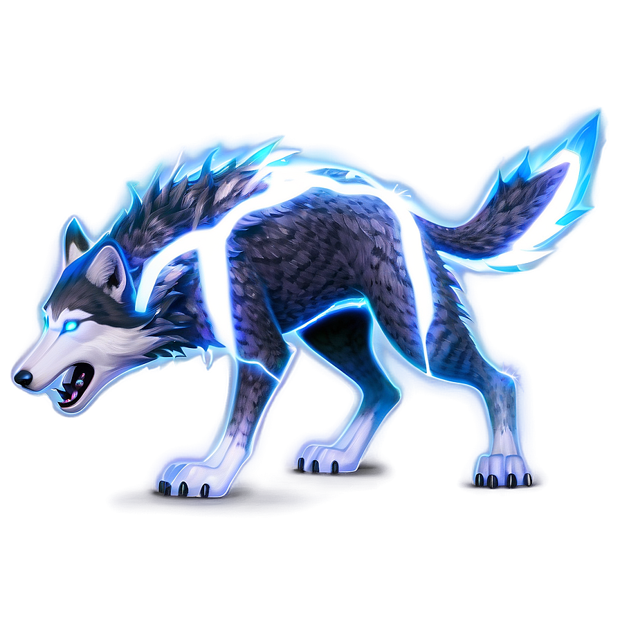 Electric Spark Wolf Png 05032024