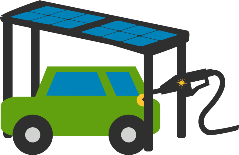 Electric Vehicle Charging Station PNG with transparent background