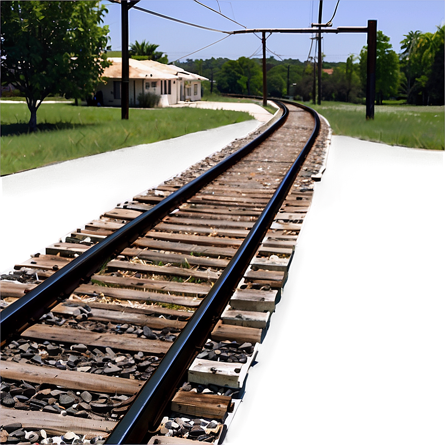 Electrified Urban Railroad Tracks Png Anf96